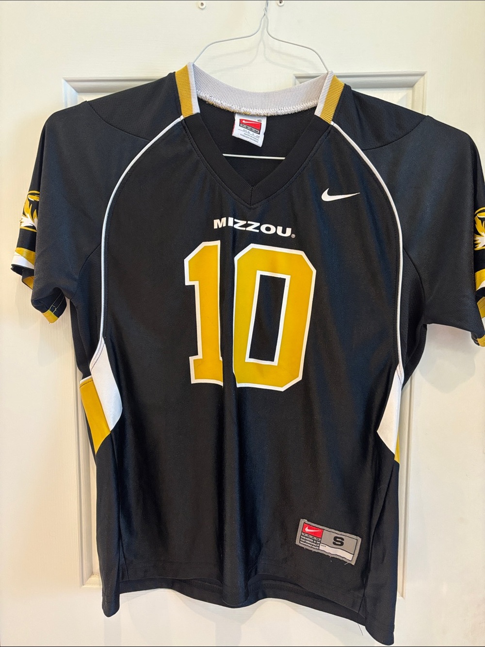 Nike Black & Gold Mizzou #10 Football Jersey